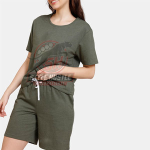 Venta Directa de Fábrica, Conjunto de Verano para Mujer en Color Sólido, Conjunto de Verano Personalizado para Mujer, Talla Adulto - Product Image 5