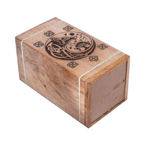 Factory Manufacturer Wolf Engraved Mango Wood Urns <b>for</b> Human, <b>Pet</b> <b>Ashes</b> Custom Design Wooden Urn <b>for</b> <b>Ashes</b> and Gifts Use - Product Image 3