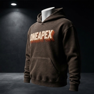 Sudaderas con Capucha Personalizadas Color Marrón 100% Algodón con Estampado Animal, Ropa Casual Urbana para Hombre, OEM ODM, Venta al Por Mayor - Product Image 2