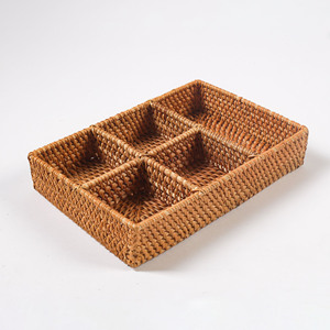 Home Decor Kitchen <b>Drawer</b> Accessories Cutlery <b>Tray</b> Organizer Rattan Holder <b>Tray</b> for Utensils - Product Image 6