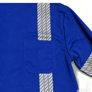 T-shirt de sécurité haute visibilité Econex Sports pour homme, en polyester bleu, réfléchissant, anti-plis, séchage rapide, détection des aiguilles - Product Image 4
