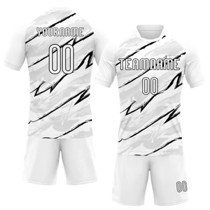 เสื้อฟุตบอลแบบกำหนดเอง OEM น้ำหนักเบา ระบายอากาศได้ดี ตัดเย็บด้วยระบบอัตโนมัติ ชุดฟุตบอลแบบซับลิเมชั่น - Product Image 6