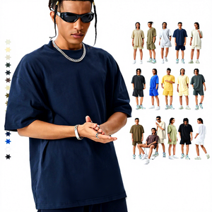 T-shirt en coton uni surdimensionné pour homme, décontracté, à manches courtes, col rond, couleur unie, respirant, coupe jersey, unisexe - Product Image 6