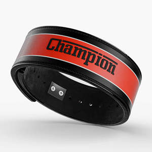 Champion Logo Cowhide Leather Lever Buckle <b>Belt</b> Gym Workout Waist Support <b>Powerlifting</b> Training 10MM Weightlifting <b>Belt</b> - Product Image 1