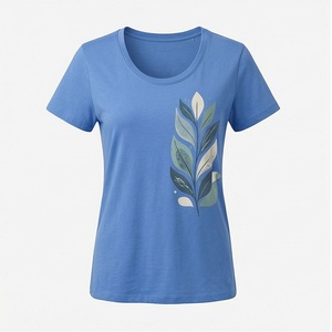 Camiseta de Mujer Transpirable, Nueva Camiseta de Algodón para Mujer, Estilo Casual, Cuello Redondo, Manga Corta, Estampada, Color Personalizado, Estilo Veraniego - Product Image 1