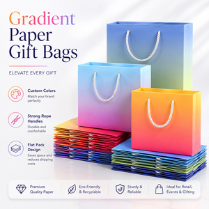 Vibe Ready Luxury Paperboard Shopping <b>Bags</b> with Handles Eco-Friendly & Reusable Customizable for Gift Wrapping and Candle <b>Bags</b> - Product Image 1