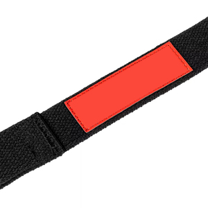 Sangles de poignet en coton personnalisées pour la musculation, équipement de gym, fitness et bodybuilding, avec logo personnalisé, couleur noire, vente en gros - Product Image 4