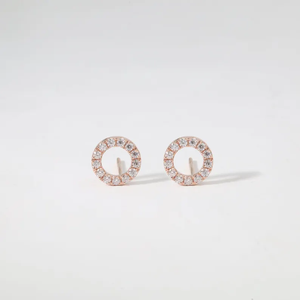 Boucles d'oreilles clous en diamant de laboratoire et naturel, minimalistes, en or blanc 14 carats, pour mariée, mariage, élégantes, anniversaire - Product Image 5