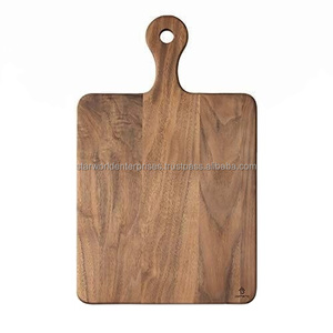 กระดานสับไม้มะม่วงอะคาเซียสําหรับตัดผักและเนื้อสัตว์ พื้นผิวสับ กระดานไม้เนื้อแข็ง กระดานทํามือ ครัวชนบท - Product Image 1
