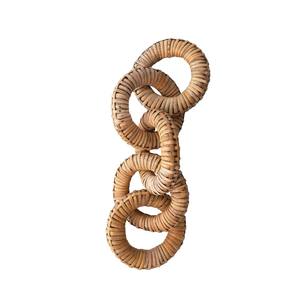 Escultura india de madera Lametierartz, madera de mango natural pulida, decoración con motivos de amor, eslabones decorativos cuadrados y redondos, cadena decorativa tipo pino - Product Image 6