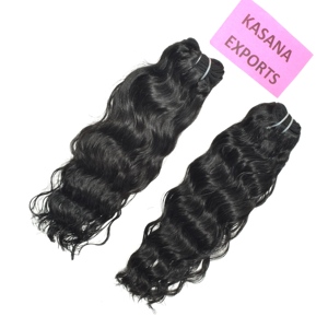 Extensions de cheveux humains premium indiens vierges Remy, ondulés, double trame, pointes pleines, double épaisseur, 100g, à clipser - Product Image 3
