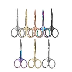 Ciseaux de beauté ANAAIF à lame droite tranchante en acier inoxydable finition miroir pleine surface, manche en céramique, pour poils du nez, sûrs et efficaces - Product Image 2