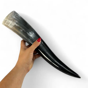 Authentic Luxury Polished Buffalo Horn Viking Mug Stand Animal Design Portable Medieval <b>Beer</b> Tankard Wedding Home Hotel India - Product Image 5