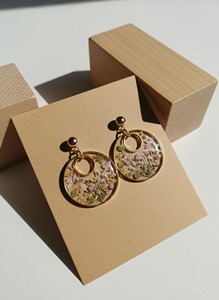 Resin Earring Elderflower Earrings Real <b>Flower</b> Resin Earrings Embossed Jewelry Gifts for Women - Product Image 2