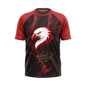 มาชาดี อิมเพ็กซ์ชุดเสื้อบาสเก็ตบอลชาย พิมพ์ลายอินทรีสีแดงดำ ดีไซน์ระบายความชื้น ทรงสปอร์ต - Product Image 5