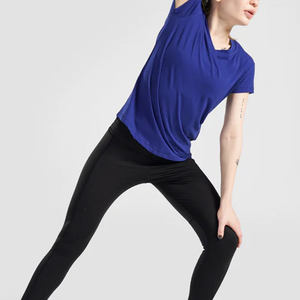 T-shirts courts à manches courtes vierges en coton pour femmes, coupe carrée, avec logo personnalisé, vente en gros - Product Image 3