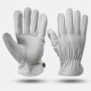 Gants de conduite en cuir de chèvre non doublés de qualité supérieure, couleur blanche, gants de sécurité, design confortable, Luvas De Motorista - Product Image 6
