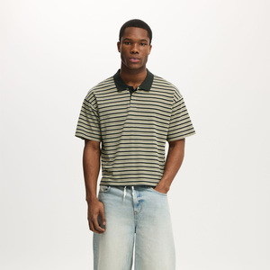 Camiseta Polo Corta de Punto para Hombre, OEM, con Logotipo y Diseño Personalizados, Transpirable, Estilo Vintage - Product Image 2