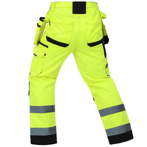 Men's <b>Black</b> Polyester <b>Work</b> <b>Pants</b> Pink Trim Cargo Pockets Abrasion Resistant CE Certified Breathable Needle Detection Uniform - Product Image 6