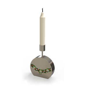 Golden <b>Brass</b> <b>Candlestick</b> <b>Holder</b> with Pine Leaf Design for Christmas Home Decoration - Product Image 6