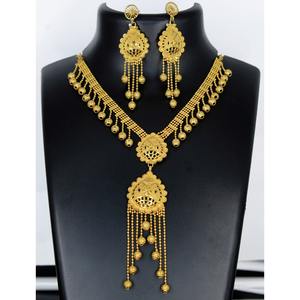 Necklace With Earrings <b>Jewellery</b> <b>Set</b> Goldplated Pure Brass High Quality Uae Dubai Necklace Design Necklace <b>Jewellery</b> <b>Set</b> - Product Image 6
