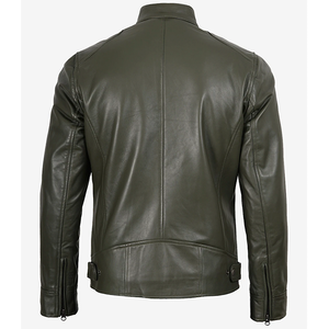 2026 OEM New Arrival Original Olive Green Cowhide Leather <b>Jacket</b> For Men's 100%High Quality Low MOQ Winter Fashion <b>Heated</b> <b>Jacket</b> - Product Image 2