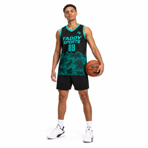 Maillot de basketball personnalisé par sublimation, respirant, séchage rapide, uniforme d'équipe, débardeur d'entraînement sportif en maille, vêtements de sport en gros - Product Image 3