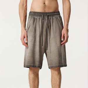 Shorts décontractés en coton délavé à l'acide, style streetwear, coupe décontractée, fournisseur pour commandes en gros - Product Image 3