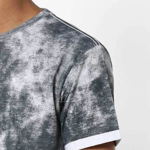 เสื้อยืดสตรีทแวร์ดีไซน์ล่าสุด ผ้าฝ้าย 100% ทรงหลวม สีพื้น สำหรับผู้ชาย ไซส์ผู้ใหญ่ ลายพิมพ์แบบฟอกสี - Product Image 6