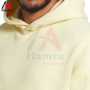 Sudadera con capucha de lana personalizada último diseño OEM fabricado en fábrica de talla grande hecho de algodón poliéster French Terry 320 GSM sudaderas con capucha para hombre - Product Image 5