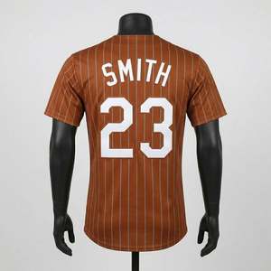 Pakistan Made Wholesale Best Quality Unisex Baseball Jersey with Printed Design Full Button 100% Polyester Jersey - Product Image 3