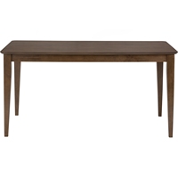 Mesa de Comedor Rectangular de Madera de Diseño KD, Lista para Enviar, Tamaño Familiar, Color Nogal, Estilo Moderno de Mediados de Siglo, 6 Plazas, para Uso Doméstico
