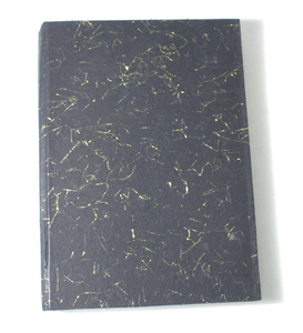 Camelon Exports Handmade Recycled Cotton Hard Cover Diary with Golden <b>Tinsels</b> 48 Sheets <b>Black</b> Color Eco-Friendly Gift - Product Image 1