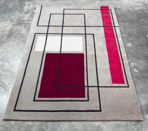 Alfombra KNOT RUG de lana hecha a mano, de alta calidad, ecológica, antideslizante, multicolor, para sala de estar, habitaciones infantiles, hoteles y oficinas. - Product Image 4