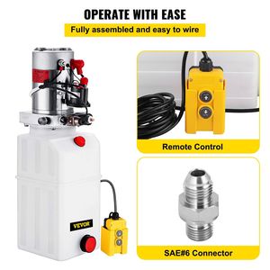 Centralina Idraulica Monofase da 6 Litri 12V DC con Serbatoio in Metallo per Rimorchi Ribaltabili e Camion - Product Image 4