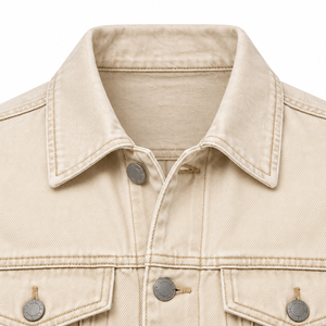 Nouvelle veste en jean unie pour homme, coupe ajustée, col rabattu, boutonnée, en coton, style camionneur, automne/hiver - Product Image 5