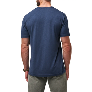 Camiseta Personalizada para Hombre, Corte Ajustado, Transpirable, Color Sólido, Corte Regular, Estilo Básico, Cómoda, con Textura - Product Image 2