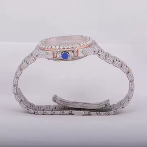 นาฬิกาข้อมือผู้ชาย Golden Crown Frost ประดับเพชรโมอิสซาไนต์ ควอตซ์ พรีเมียม หรูหรา รุ่น Aura Chrono ประดับเพชรโมอิสซาไนต์ - Product Image 4