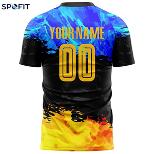 OEM/ODM Wholesale Sublimated Crew Neck Short Sleeve Soccer Jersey Custom <b>Name</b> Number Team Uniforms 100% Polyester Soccer Jersey - Product Image 2