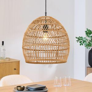 Rattan Lampshade Eco Friendly Handmade Rustic Woven Pendant Light Cover Natural Home Decor Lighting Wholesale - Product Image 2