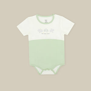 Combinaison bébé en coton biologique ALB11, style kimono unisexe, à nouer sur le côté, manches courtes, imprimé dessin animé, respirante, tricotée, toutes saisons - Product Image 3