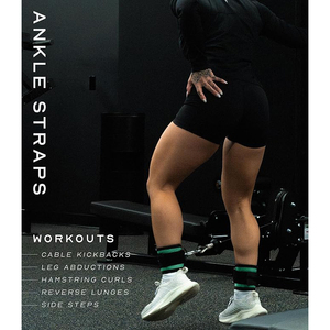 Sangles de cheville en néoprène pour entraînements de jambes sur machine à câbles, soulevés de hanches, vente en gros, accessoires de gym Europe - Product Image 5