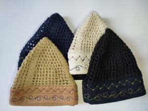 Gorro de Oración Musulmán Tejido a Mano, Kufi Kopiah, 100% Algodón Premium, Ecológico, Ajustable, Gorra Islámica - Product Image 6