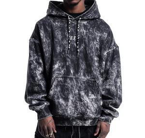 Sudadera con Capucha Oversize de Algodón 100% de Felpa, Estilo Casual Urbano, con Efecto Ácido, de Gran Gramaje, para Hombre - Tendencia Actual - Product Image 4