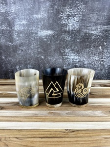 Taza de Cuerno Hecha a Mano de Lujo en Oferta, con Diseño de Textura Orgánica, Taza Decorativa para Beber, para Regalo y Accesorios de Cocina - Product Image 6