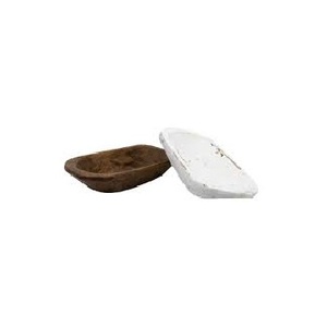 Rustic Wood Dough Bowl for <b>Candle</b> Making Wholesale Long Dark Timber Decorative <b>Trays</b> Farmhouse Table Centerpiece Home Decor - Product Image 5