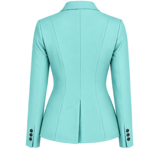 Veste d'équitation bleu sarcelle pour femme, blazer d'équitation sur mesure, manteau classique pour concours d'équitation, vente en gros personnalisée, mode - Product Image 1