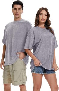 เสื้อยืดแขนสั้นวินเทจผู้ชายไซส์ใหญ่ ล้างสีแบบแอซิด 100% ผ้าฝ้าย เป็นมิตรกับสิ่งแวดล้อม 2XL 300gsm - Product Image 4
