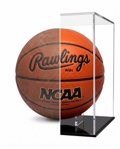 High Clear Square Basketball Baseball Soccer Ball Storage <b>Box</b> Modern Eco-friendly Acrylic <b>Display</b> Case with Removable Riser - Product Image 6