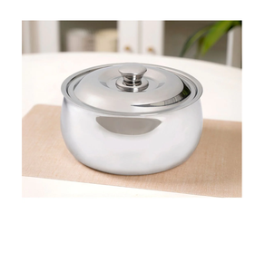 Boîte de conservation en acier inoxydable de qualité alimentaire avec couvercle hermétique, pot à gratin rond artisanal de qualité supérieure - Product Image 6
